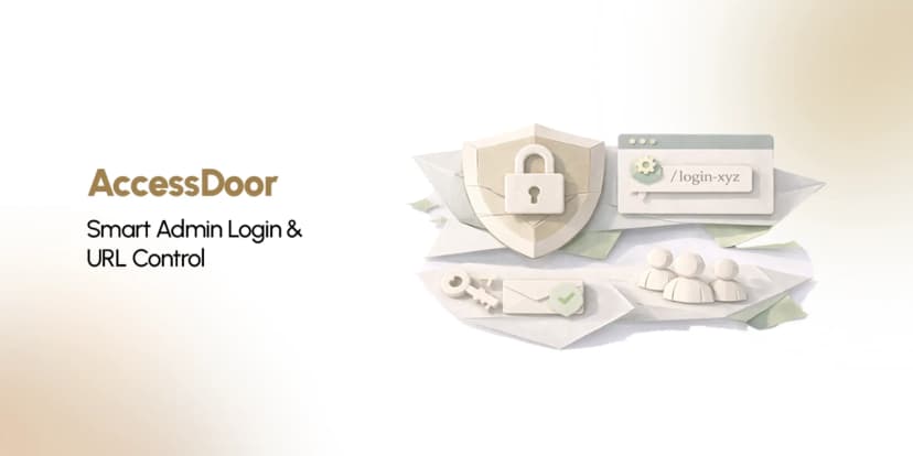 AccessDoor WordPress plugin showing smart admin login and secure URL control